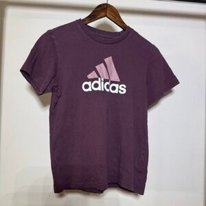 Adidas Purple Cotton T-shirt Size Small 100% Cotton Athleticwear Fitness Outdoor